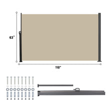 Load image into Gallery viewer, Retractable Side Awning, Waterproof And UV Resistant, Privacy Screen For Patio