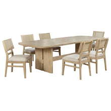 Load image into Gallery viewer, 7 Piece Rectangular Dining Table Set With Chair - Oak
