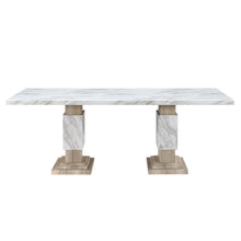 Load image into Gallery viewer, 82" Wood Pedestal Base Dining Table - Natural