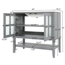 Load image into Gallery viewer, Bathroom Vanity With Ceramic Sink, Adjustable & Open Shelf