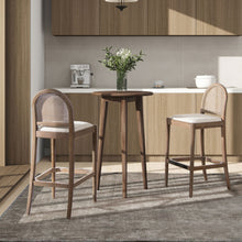 Load image into Gallery viewer, Panama - Curved Back Cane Bar Stool (Set of 2)