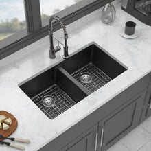 Load image into Gallery viewer, Granite Composite Double Bowl Undermount Kitchen Sink