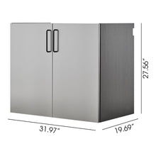 Load image into Gallery viewer, Astro Series - Wall Mounted Base Door Storage Cabinet - Metallic Gray