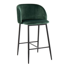 Load image into Gallery viewer, Fran - Pleated Waves Contemporary Fixed Height Counter Stool (Set of 2)