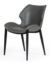 Load image into Gallery viewer, Faux Leather Industrial Dining Chairs (Set of 2) - Gray