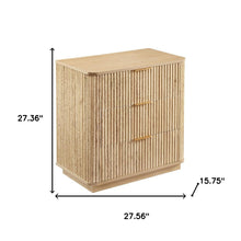 Load image into Gallery viewer, Ribbed Texture Three Drawer Dresser - Oak
