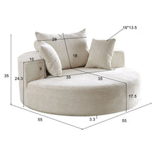 Load image into Gallery viewer, Single Swivel Chair, Fluffy Modern Sleeper, 360 Degree Swivel Chair For Living Room - Beige
