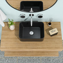 Load image into Gallery viewer, Sleek Ceramic Rectangular Vessel Bathroom Sink