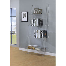 Load image into Gallery viewer, Cimarron - Ladder Bookcase With 4 Shelves - Clear