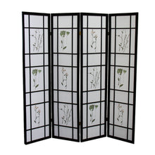 Load image into Gallery viewer, Folding Four Panel Screen Room Divider (469134) - Black / White