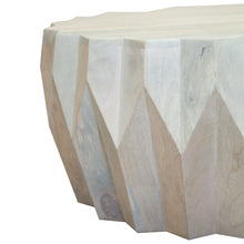 Load image into Gallery viewer, 32" Solid Wood Round Block Coffee Table - White