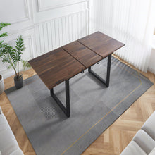 Load image into Gallery viewer, Square Extendable Dining Table With Metal Legs