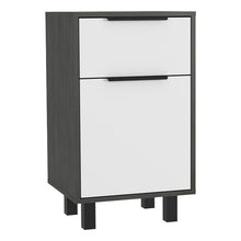 Load image into Gallery viewer, Stylish And Contemporary Bedroom Nightstand - Smokey Oak And White