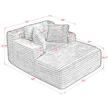 Load image into Gallery viewer, Chaise Lounge Sofa Bed With Deep Seat For Living Room