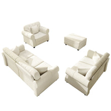 Load image into Gallery viewer, Upholstered Sofa Set With Nailhead Trim And Rolled Armrests, Includes Pillows