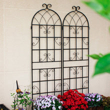 Load image into Gallery viewer, Metal Garden Rustproof Trellis For Climbing Plants Outdoor Flower Support