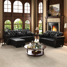 Load image into Gallery viewer, Upholstered Sofa With Nailhead Trim, Rolled Armrests With Ottoman