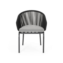 Load image into Gallery viewer, Outdoor Wicker Chair With Powder Coated Iron Legs