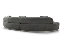 Load image into Gallery viewer, Boucle Curved Sofa With Toss Pillows - Dark Gray