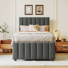 Load image into Gallery viewer, Upholstered Design Platform Bed With Trundle