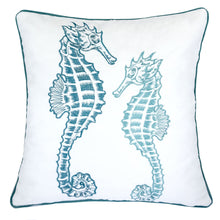Load image into Gallery viewer, Seahorses Pillow Cover With Matching Back