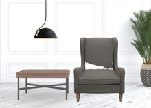 Load image into Gallery viewer, Linen And Natural Solid Color Lounge Chair - Gray