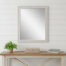Load image into Gallery viewer, 34" Distressed Wood Framed Accent Mirror - White