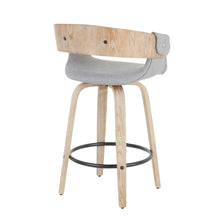 Load image into Gallery viewer, Elisa - Farmhouse Counter Stool (Set of 2) - White Washed / Gray