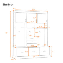 Load image into Gallery viewer, Entryway Hall Tree With Bench And Storage, 5 In 1 Coat Rack