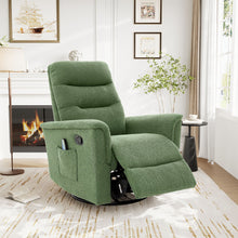 Load image into Gallery viewer, Manual Recliner Chair With 8 Point Massage And Swivel Function