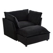 Load image into Gallery viewer, Modern Cozy Upholstered Armchair Sofa With Movable Ottoman