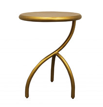 Load image into Gallery viewer, Iron Round End Table - Antique Brass