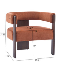Load image into Gallery viewer, Modern Upholstered Accent Arm Chair With Barrel Back Design