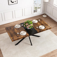 Load image into Gallery viewer, Retro Rectangular Stretch Dining Table With Embossed Center Plate