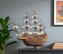 Load image into Gallery viewer, Hand Painted Boat (401854) - Brown