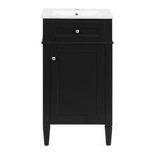 Load image into Gallery viewer, French Style Bathroom Vanity With Sink, Soft-Closing Door, Adjustable Shelf, Rectangular Design