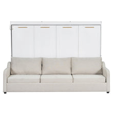 Load image into Gallery viewer, Murphy Cabinet Bed With Folding Sofa, Built In Storage Shelves And LED Light