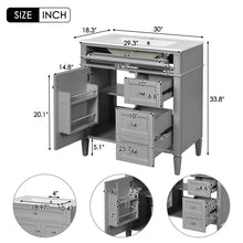 Load image into Gallery viewer, Bathroom Vanity With Top Sink, 2 Drawers & Tip Out Drawer