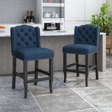 Load image into Gallery viewer, Vienna - Fabric Tufted Counter Stool With Nailhead Accents (Set of 2)