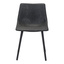 Load image into Gallery viewer, Faux Leather Upholstered Dining Room Side Chairs (Set of 2) - Black