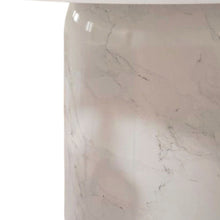 Load image into Gallery viewer, 60" Marble Pedestal Base Round Top Dining Table - Gray / White