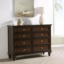 Load image into Gallery viewer, Berwick - 8 Drawer Dresser Cabinet With Felt Lined Drawers - Dark Oak