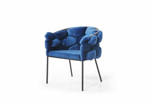 Load image into Gallery viewer, Upholstered Fabric Dining Arm Chair - Blue