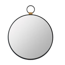 Load image into Gallery viewer, 23" Round Metal Framed Accent Mirror - Black