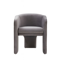 Load image into Gallery viewer, Contemporary Velvet Three Legged Chair - Dark Gray