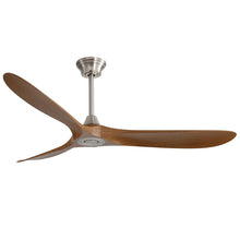 Load image into Gallery viewer, Outdoor Ceiling Fan No Light With 3 Blades Smart App Control - Brushed Nickel