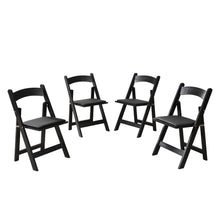 Load image into Gallery viewer, Solid Wood Upholstered Folding Chair Set, Dining Room (Set of 4)