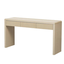 Load image into Gallery viewer, Double Pedestal Console Table With Three Drawers - Apricot