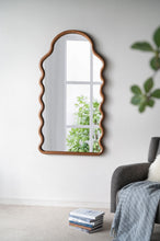 Load image into Gallery viewer, Wood Mirror With Unique Frame - Brown
