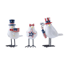 Load image into Gallery viewer, Poly Americana Bird Figurines (Set of 3) - Red / White / Blue